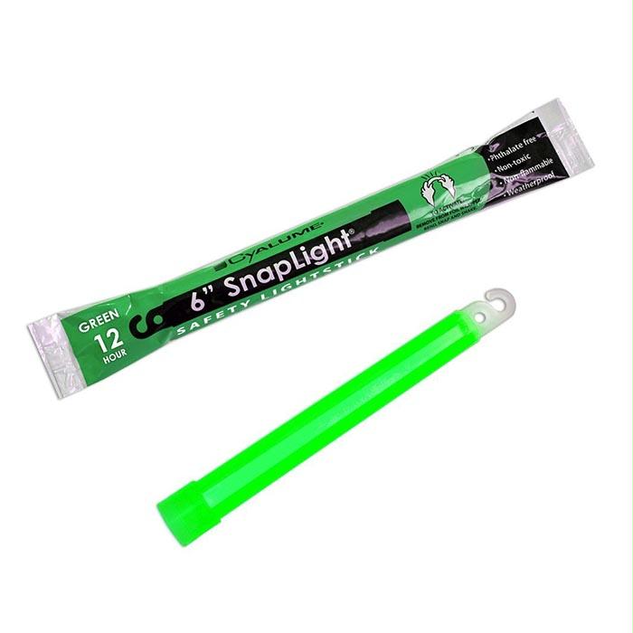 Snaplight 6" Green 12 Hr Bulk, made by Cyalume -
