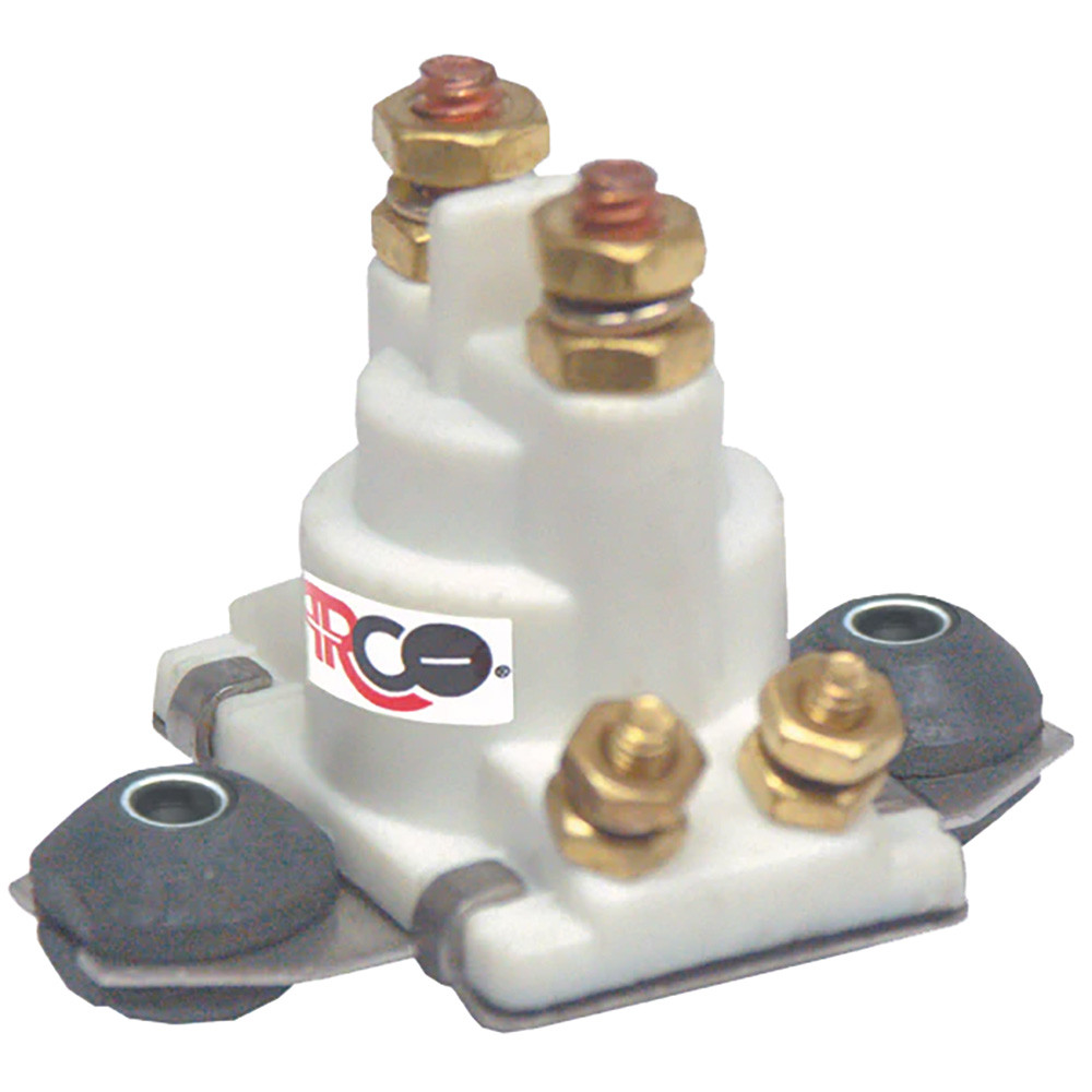 ARCO Marine Outboard Solenoid w/Flat Isolated Base & White Housing, made by ARCO MARINE - SW097 ARCO Marine Outboard Solenoid w/Flat Isolated Base & White Housing, made by ARCO MARINE - SW097