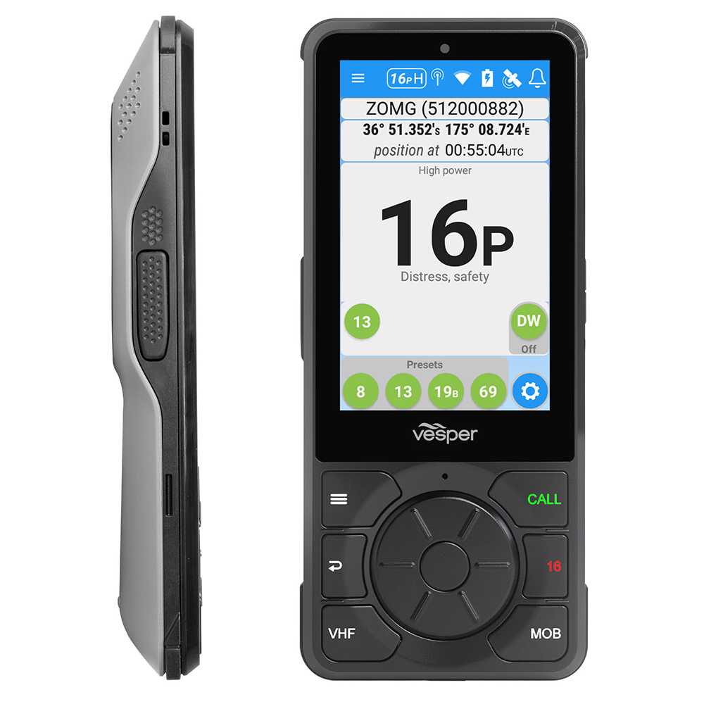 Vesper Cortex H1P Portable/Wireless/Rechargeable Handset w/Charging Cradle, made by Vesper Marine - 010-02816-10 Vesper Cortex H1P Portable/Wireless/Rechargeable Handset w/Charging Cradle, made by Vesper Marine - 010-02816-10