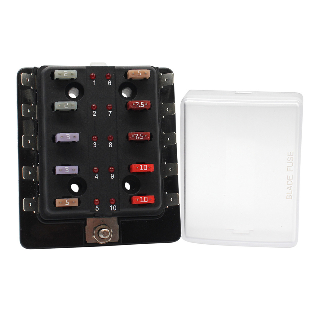 Cole Hersee Standard 10 MINI Series Fuse Block w/LED Indicators, made by Cole Hersee - 880026-BP Cole Hersee Standard 10 MINI Series Fuse Block w/LED Indicators, made by Cole Hersee - 880026-BP