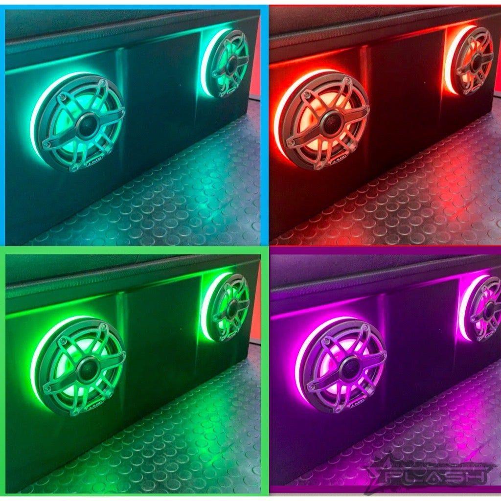 Plashlightrgb Multicolor Led Speaker Rings - High Output | Spkr-kit-jl-m6-770x, made by Plashlight - SPKR-KIT-JL-M6-770X