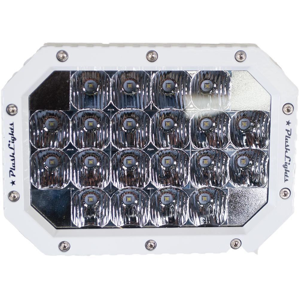 Plashlight Quad Led Search Light - White Marine Housing |quad-cb-wht, made by Plashlight - QUAD-CB-WHT Plashlight Quad Led Search Light - White Marine Housing |quad-cb-wht, made by Plashlight - QUAD-CB-WHT
