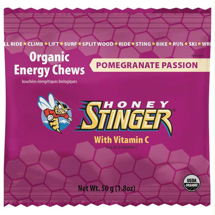 Energy Chew Pom Passion, made by Honey Stinger -