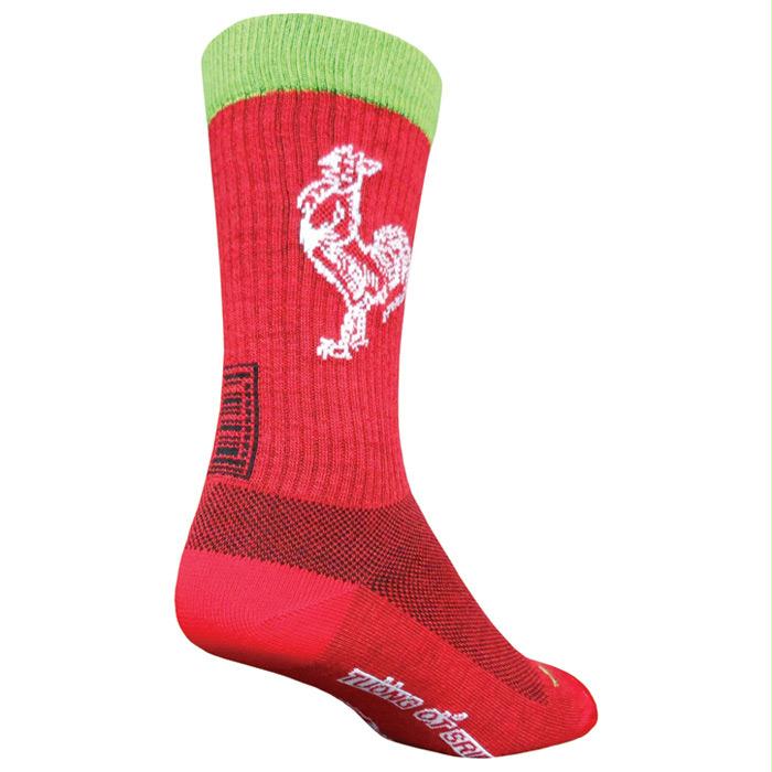 Siriracha 6" Crew Lg/Xl, made by Sockguy -