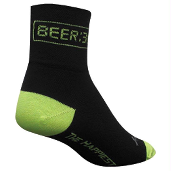 Beer:30 Classic Blk/Grn S/M, made by Sockguy -