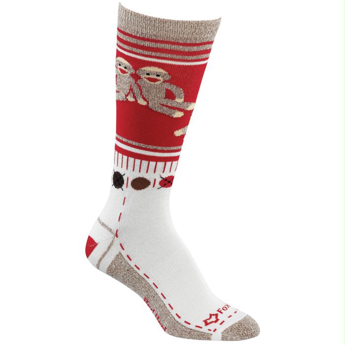Monkey Friends Sock Red Lg, made by Fox River -
