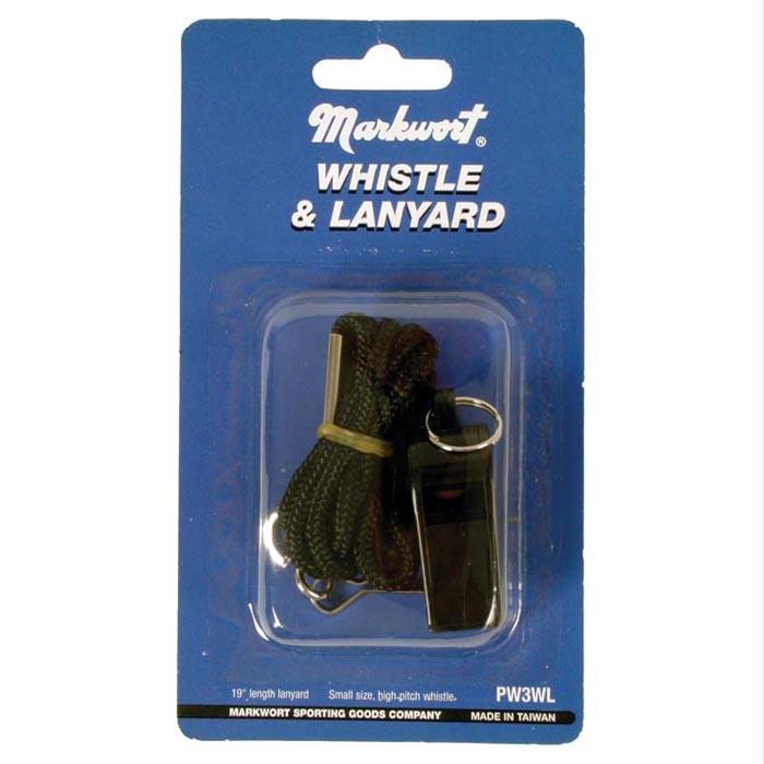 Whistle W/Lanyard Black, made by Markwort - Whistle W/Lanyard Black, made by Markwort -