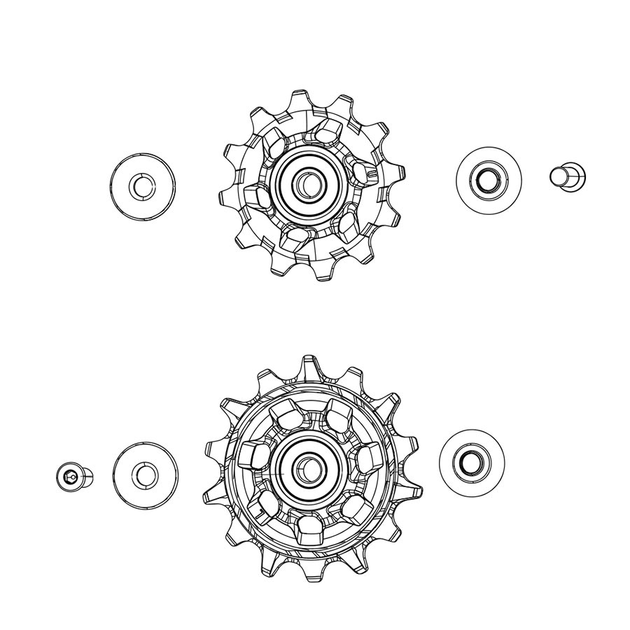 GX Eagle AXS Pulley Kit, made by SRAM - 11.7518.103.000