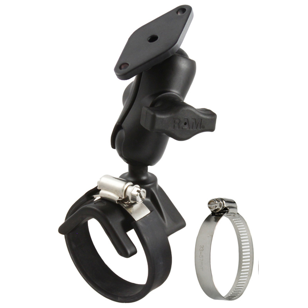 RAM Mount Strap Mount w/Short Arm & Diamond Base, made by RAM Mounting Systems - RAM-B-108-A-238 RAM Mount Strap Mount w/Short Arm & Diamond Base, made by RAM Mounting Systems - RAM-B-108-A-238