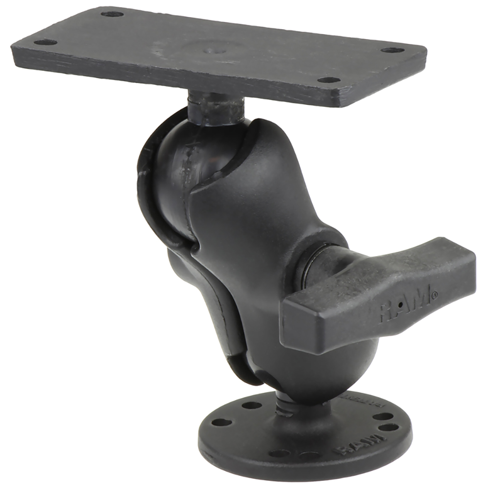 RAM Mount 1.5" Ball Mount w/2.5" Round Base, Short Arm & 2" x 4" Plate f/Humminbird Helix 7 Only, made by RAM Mounting Systems - RAM-202-24-B-202U RAM Mount 1.5" Ball Mount w/2.5" Round Base, Short Arm & 2" x 4" Plate f/Humminbird Helix 7 Only, made by RAM Mounting Systems - RAM-202-24-B-202U