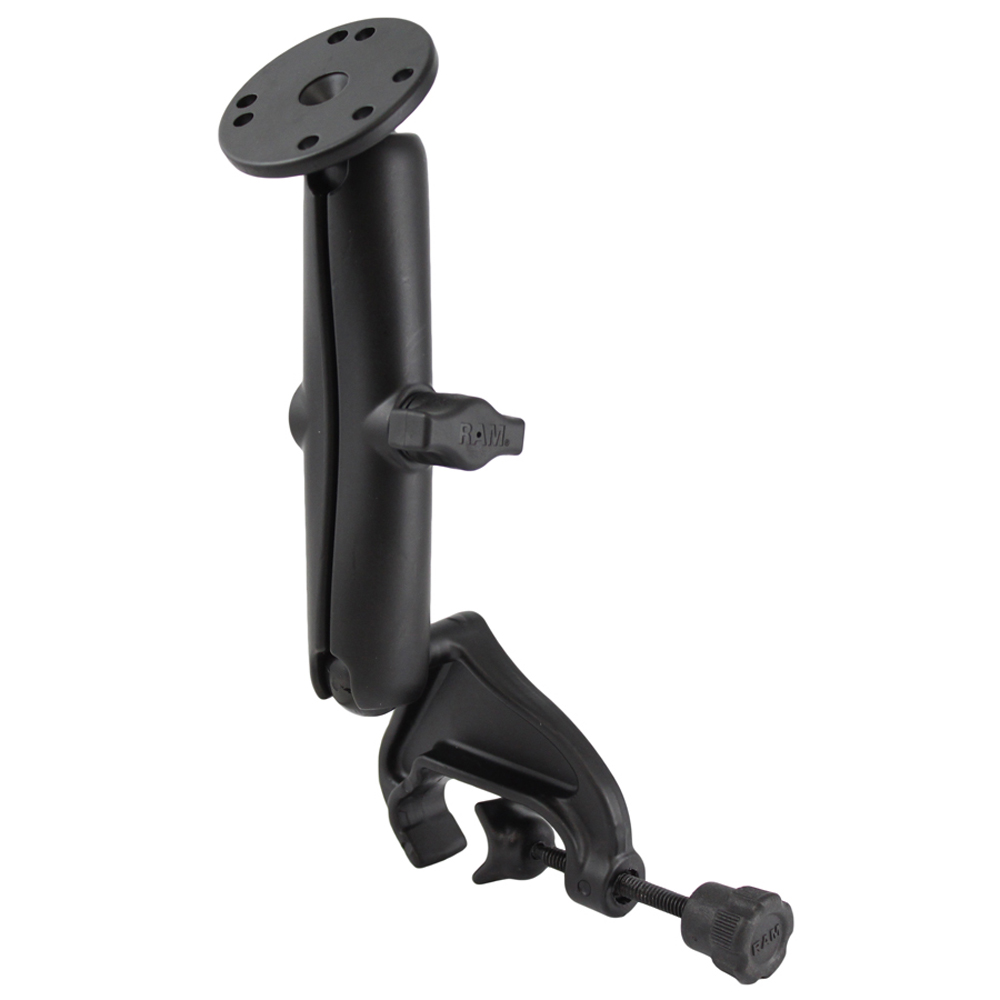 RAM Mount Yoke Mount Long Arm w/2.5" Round Base, made by RAM Mounting Systems - RAM-B-121U-C RAM Mount Yoke Mount Long Arm w/2.5" Round Base, made by RAM Mounting Systems - RAM-B-121U-C