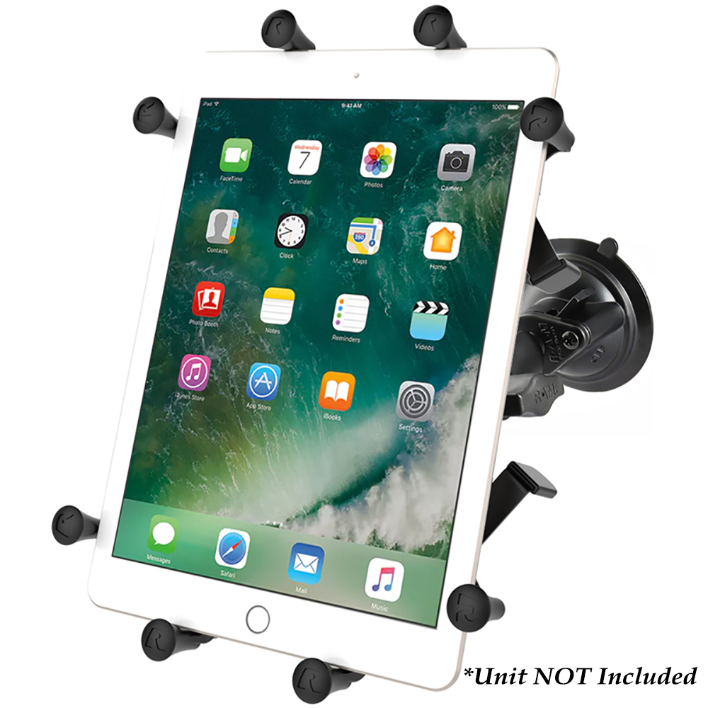 RAM Mount Twist-Lock™ Suction Cup Mount w/Universal X-Grip® Cradle for 10" Large Tablets, made by RAM Mounting Systems - RAM-B-166-UN9U RAM Mount Twist-Lock™ Suction Cup Mount w/Universal X-Grip® Cradle for 10" Large Tablets, made by RAM Mounting Systems - RAM-B-166-UN9U
