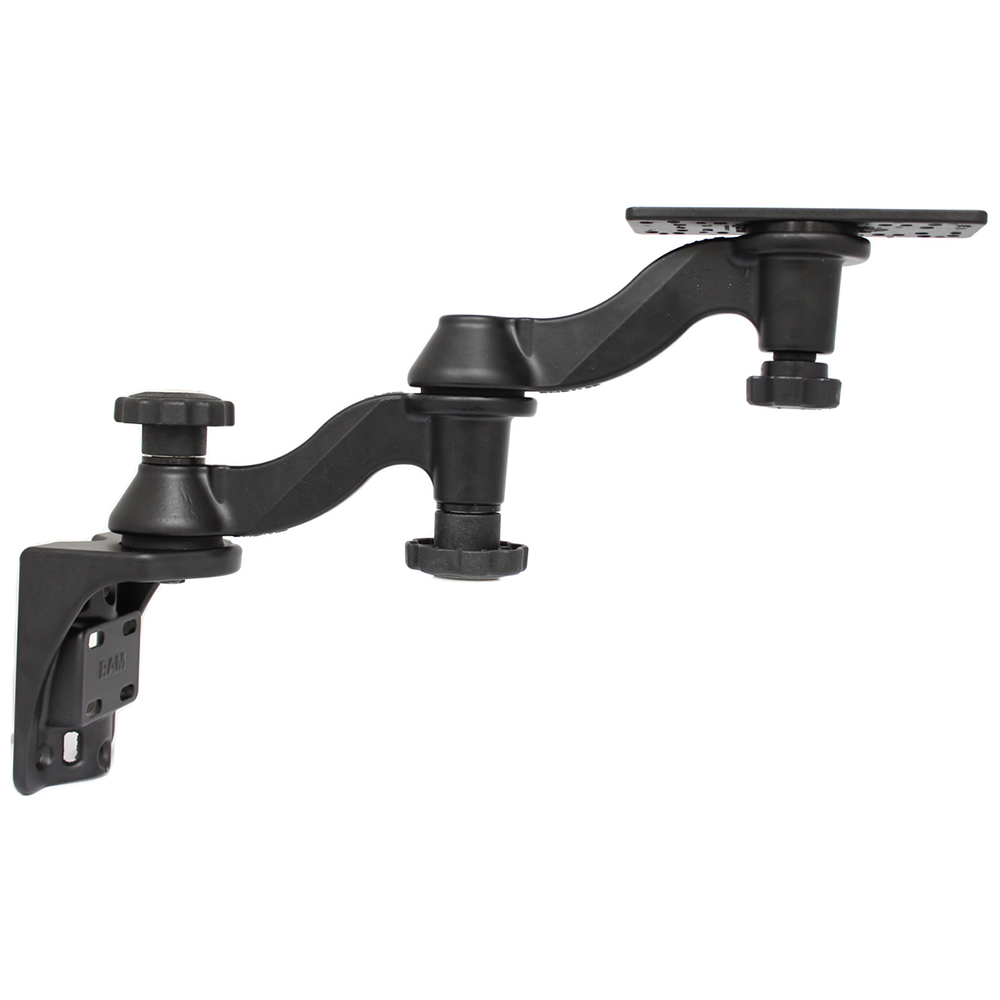 RAM Mount Vertical Double 6" Swing Arms w/6.25" X 2" Rectangle Base & Vertical Mounting Base, made by RAM Mounting Systems - RAM-109V-1U RAM Mount Vertical Double 6" Swing Arms w/6.25" X 2" Rectangle Base & Vertical Mounting Base, made by RAM Mounting Systems - RAM-109V-1U