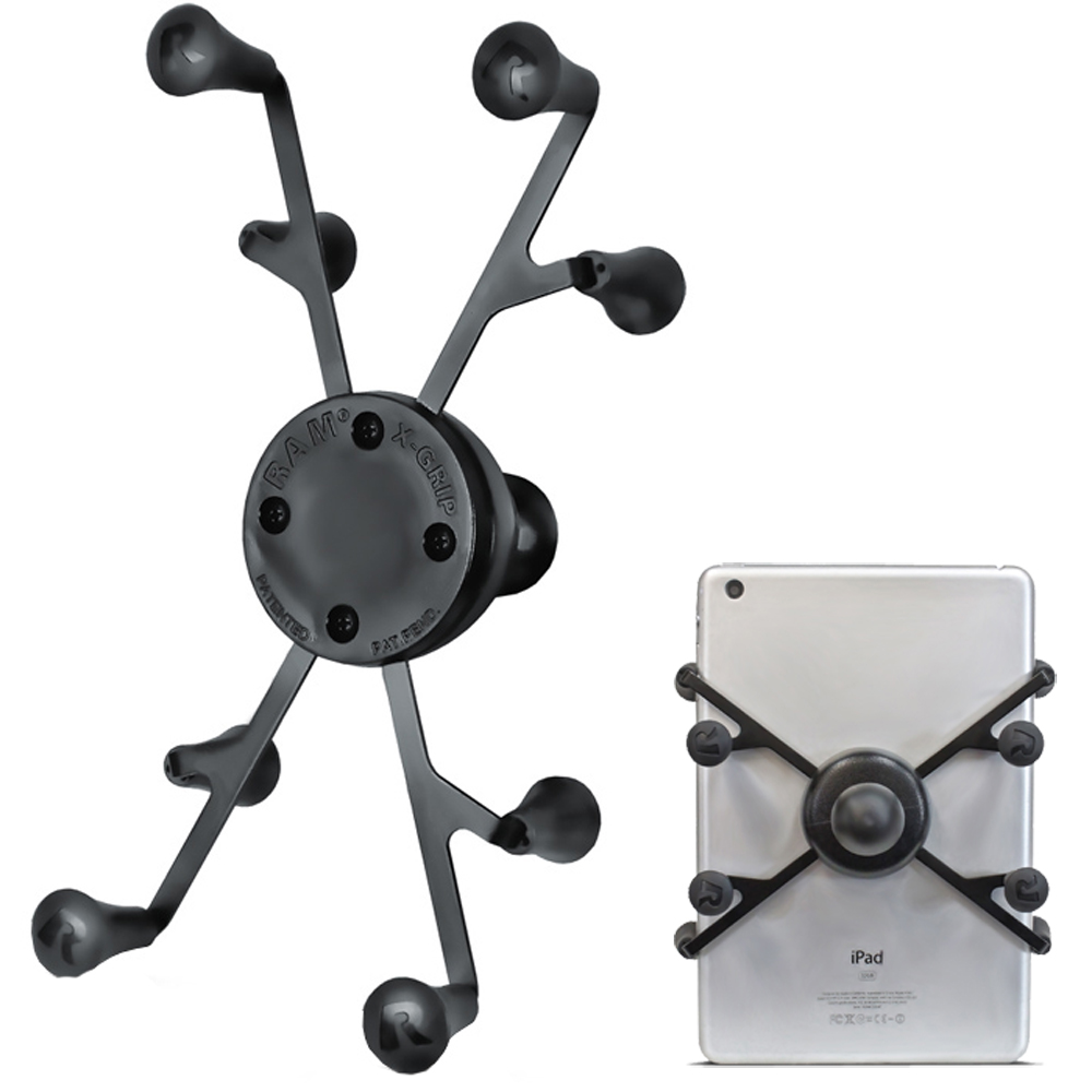 RAM Mount X-Grip Universal Tablet Holder w/1" Ball, made by RAM Mounting Systems - RAM-HOL-UN8BU RAM Mount X-Grip Universal Tablet Holder w/1" Ball, made by RAM Mounting Systems - RAM-HOL-UN8BU