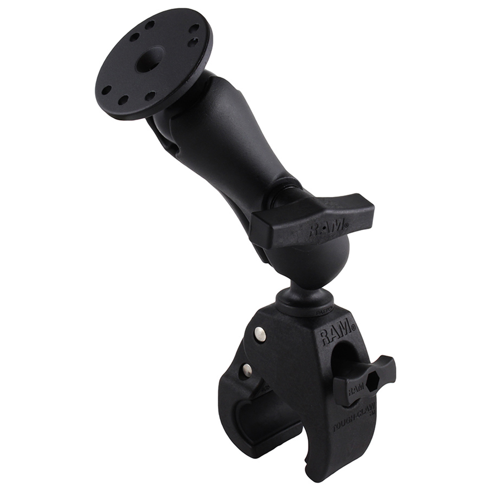 RAM Mount Medium Tough-Claw Base w/Double Socket Arm & 1.5" Round Base Adapter, made by RAM Mounting Systems - RAP-404-202U RAM Mount Medium Tough-Claw Base w/Double Socket Arm & 1.5" Round Base Adapter, made by RAM Mounting Systems - RAP-404-202U
