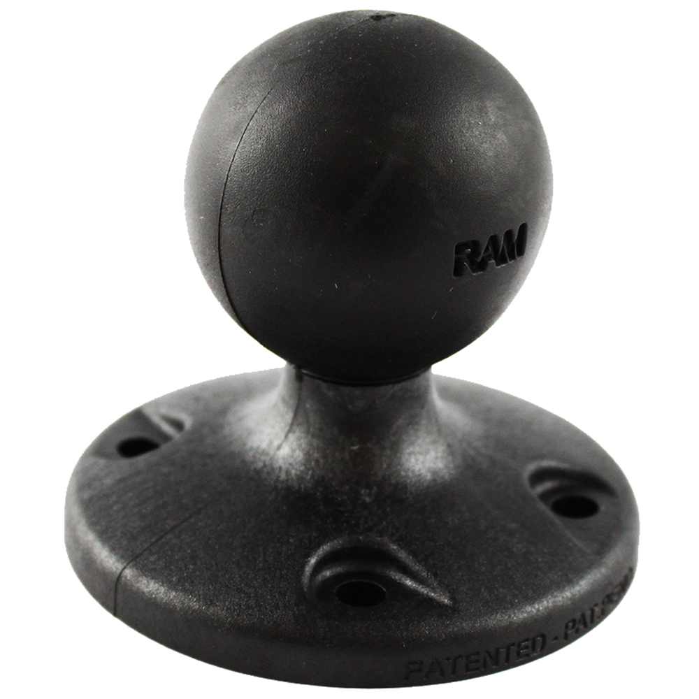 RAM Mount 2.5" Composite Round Base w/AMPS Hole Pattern & 1.5" Ball, made by RAM Mounting Systems - RAP-202U RAM Mount 2.5" Composite Round Base w/AMPS Hole Pattern & 1.5" Ball, made by RAM Mounting Systems - RAP-202U