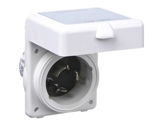 Hubbell Hbl503nm 50a 125v Shore Power Inlet, made by Hubbell Wiring - HBL503NM Hubbell Hbl503nm 50a 125v Shore Power Inlet, made by Hubbell Wiring - HBL503NM