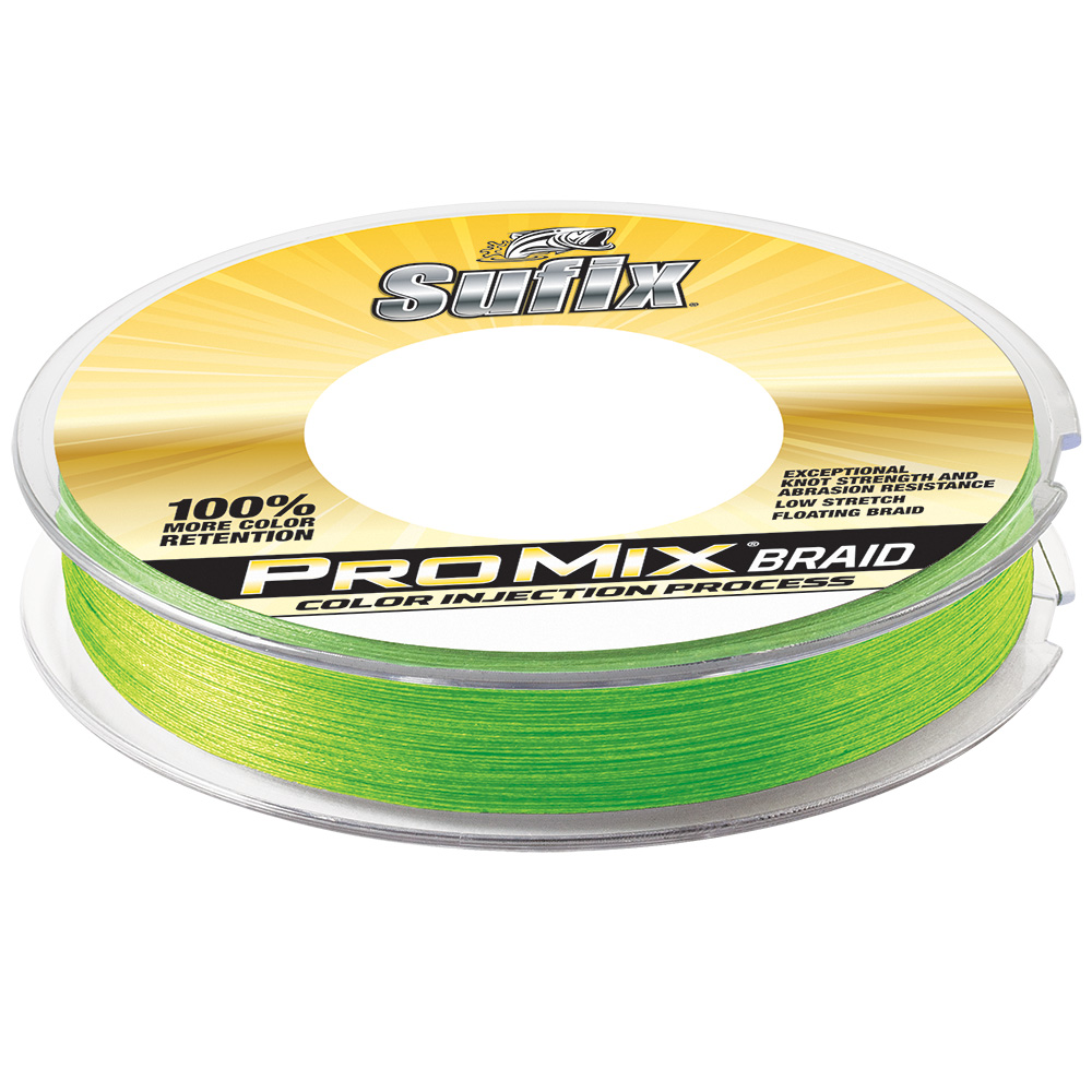 Sufix ProMix® Braid - 10lb - Neon Lime - 300 yds, made by Sufix - 630-110L Sufix ProMix® Braid - 10lb - Neon Lime - 300 yds, made by Sufix - 630-110L