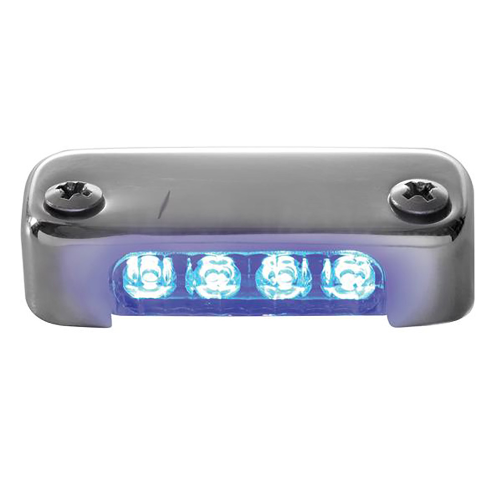 Attwood Blue LED Micro Light w/Stainless Steel Bezel & Vertical Mount, made by Attwood Marine - 6350B7 Attwood Blue LED Micro Light w/Stainless Steel Bezel & Vertical Mount, made by Attwood Marine - 6350B7