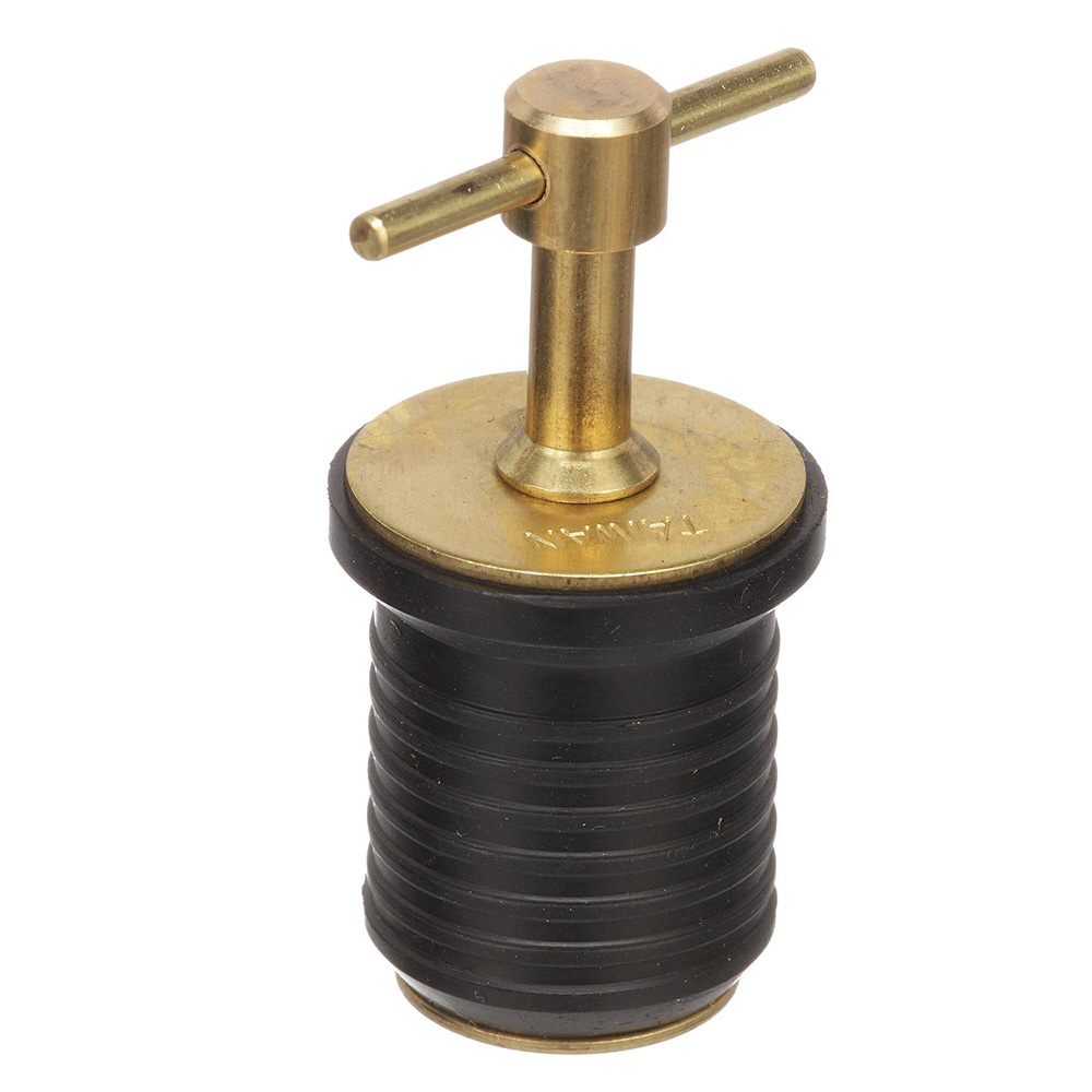 Attwood T-Handle Brass Drain Plug - 1" Diameter, made by Attwood Marine - 7526A7 Attwood T-Handle Brass Drain Plug - 1" Diameter, made by Attwood Marine - 7526A7