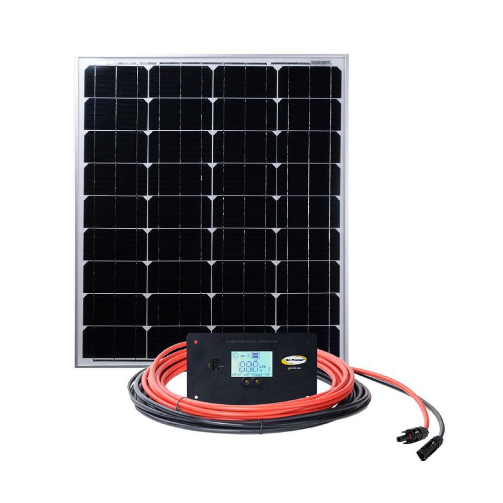 Go Power GP-ECO-80: 80 Watt Solar Kit With Controller, made by Go Power - 83298 Go Power GP-ECO-80: 80 Watt Solar Kit With Controller, made by Go Power - 83298
