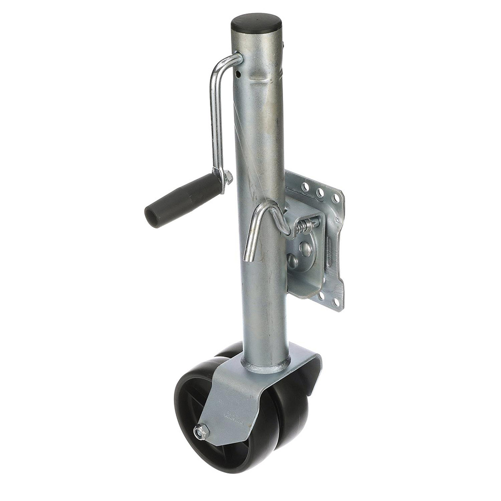 Attwood Fold-Up Trailer Jack - 1500 lb Capacity - Dual Wheel, made by Attwood Marine - 11126-4 Attwood Fold-Up Trailer Jack - 1500 lb Capacity - Dual Wheel, made by Attwood Marine - 11126-4
