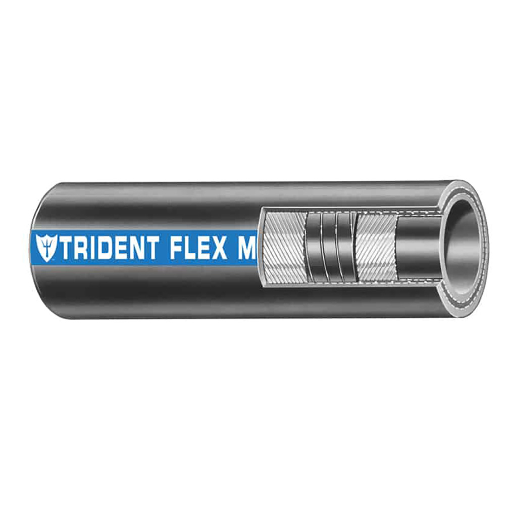 Trident Marine 1-1/4" x 50' Coil Flex Marine Wet Exhaust & Water Hose - Black, made by Trident Marine - 100-1146 Trident Marine 1-1/4" x 50' Coil Flex Marine Wet Exhaust & Water Hose - Black, made by Trident Marine - 100-1146