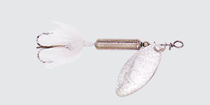 Yakima Rooster Tail 1/4 Chrome White, made by Rooster Tail Baits -