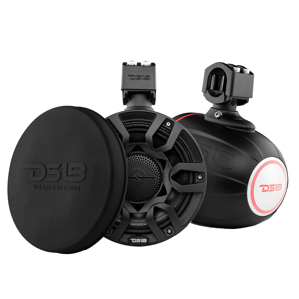 DS18 HYDRO 8" Marine Tower Speakers w/RGB LED Lights & Pro Audio Loudspeakers - Black, made by DS18 - NXL-X8PRO/BK DS18 HYDRO 8" Marine Tower Speakers w/RGB LED Lights & Pro Audio Loudspeakers - Black, made by DS18 - NXL-X8PRO/BK