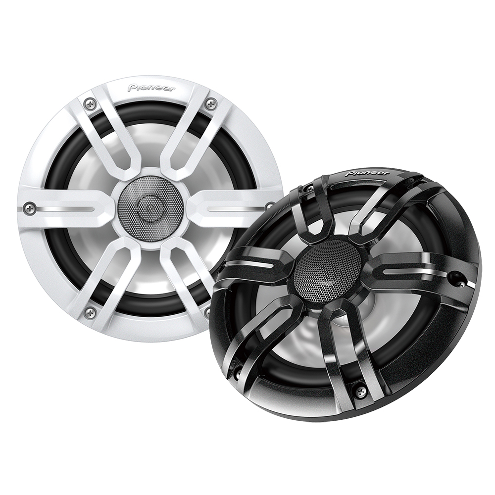 Pioneer 7.7" ME-Series Speakers - Black & White Sport Grille Covers - 250W, made by Pioneer - TS-ME770FS Pioneer 7.7" ME-Series Speakers - Black & White Sport Grille Covers - 250W, made by Pioneer - TS-ME770FS