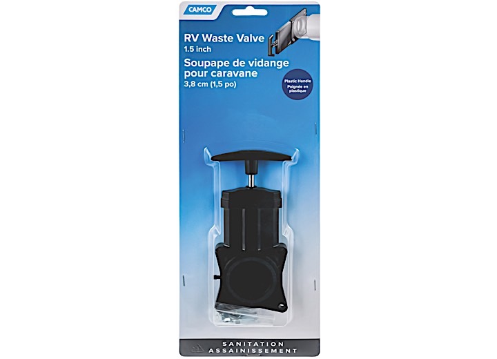 Sewer 11/2in Waste Valve W/plastic Handle, made by Camco - 39503 Sewer 11/2in Waste Valve W/plastic Handle, made by Camco - 39503