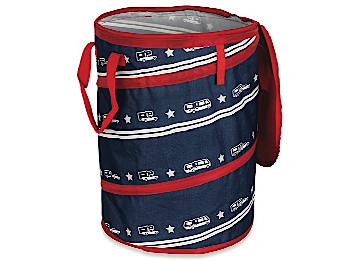 Life Is Better At The Campsite Patriotic Popup Utility Container 18in X 24in, made by Camco - 42995 Life Is Better At The Campsite Patriotic Popup Utility Container 18in X 24in, made by Camco - 42995
