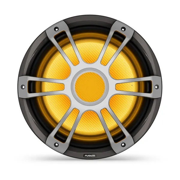 Fusion Sg-sl123spg 12"" 600 Watt Sub-woofer Sports Grill Gray, made by Fusion - 010-02775-11 Fusion Sg-sl123spg 12"" 600 Watt Sub-woofer Sports Grill Gray, made by Fusion - 010-02775-11