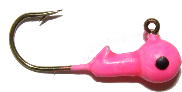 Big Bite 1/8 Ball Jig Head 8bg Pink, made by Big Bite Baits - BBJ18-04