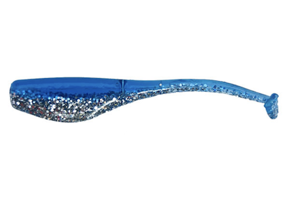 Garland Baby Shad Swimr Blue Chrome, made by Gene Larew Baits - BGBSSW376-15