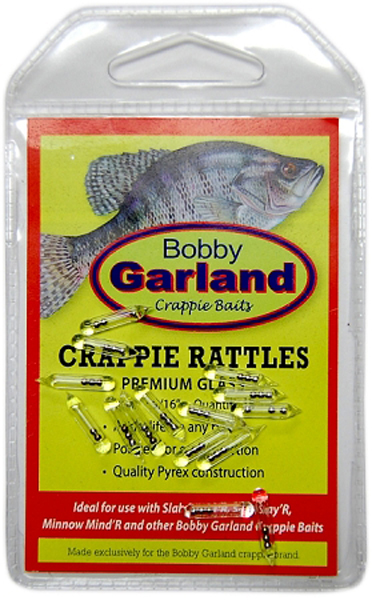 Garland Glass Crappie Rattles 15pk, made by Gene Larew Baits - BG3M916RT3