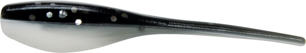 Garland 2" Baby Shad Tuxedo Shimmer, made by Gene Larew Baits - BGBS295-18