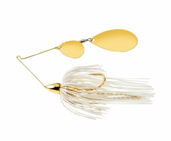 War Eagle Gld Tandem Ind Spinnerbt Wht Gld, made by War Eagle Baits - WE12GIN01G