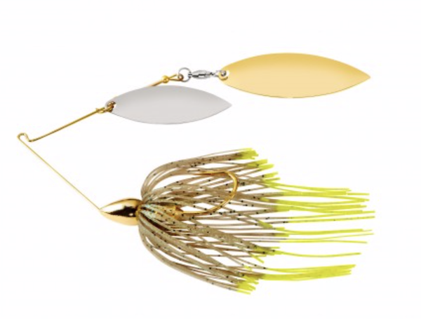 War Eagle Gld Dbl Wil Spinnerbt Hot Mouse, made by War Eagle Baits - WE12GW12
