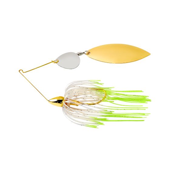 War Eagle Gld Tand Wil Spnnrbt Hot Blu Her, made by War Eagle Baits - WE12GT50