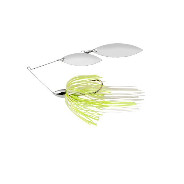 War Eagle Nkl Dbl Wil Spinnrbt Wht Cht Prl, made by War Eagle Baits - WE38NW45