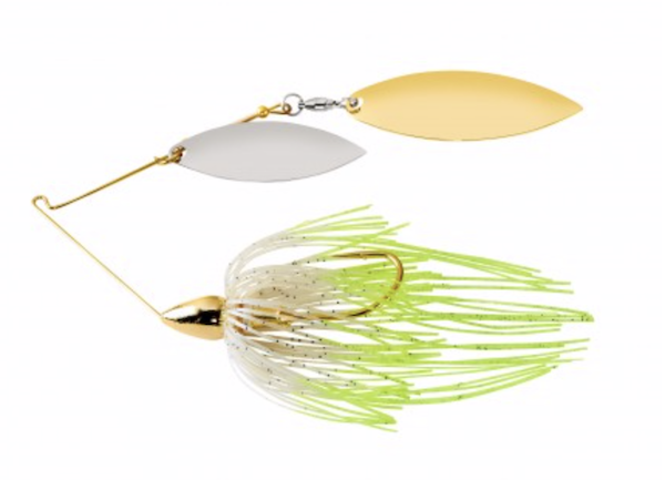 War Eagle Gld Dbl Wil Spinnrbt Hot Blu Her, made by War Eagle Baits - WE12GW50