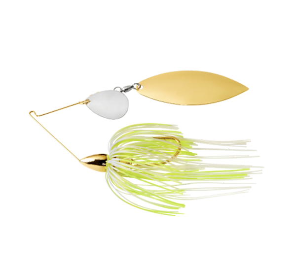 War Eagle Gld Tand Wil Spnrbt Hot Wht Cht, made by War Eagle Baits - WE38GT16