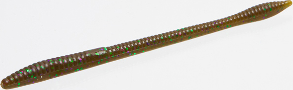 Zoom Trick Worm 6" Grn Pump Pur Grn, made by Zoom Baits - 006-349