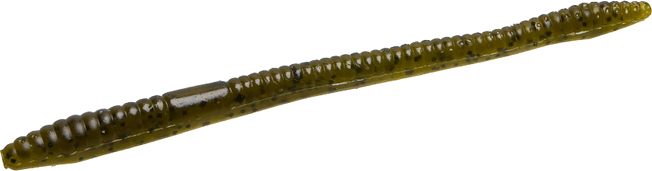 Zoom 43/4 Finesse Worm Grn Pumpkin, made by Zoom Baits - 004-25