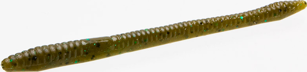 Zoom 43/4 Finesse Worm Grn Pump Grn, made by Zoom Baits - 004-184