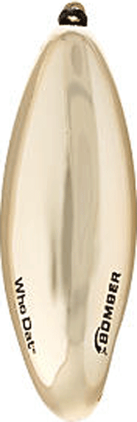 Bom Who Dat 7/8oz Rattln Spoon Gold, made by Bomber Baits - BSWWRS3413