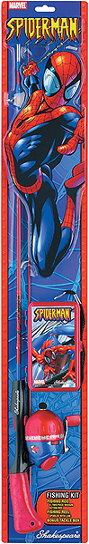 Shakespeare Spiderman 2'6" Combo W/kit, made by Shakespeare Tackle - SPMANKIT