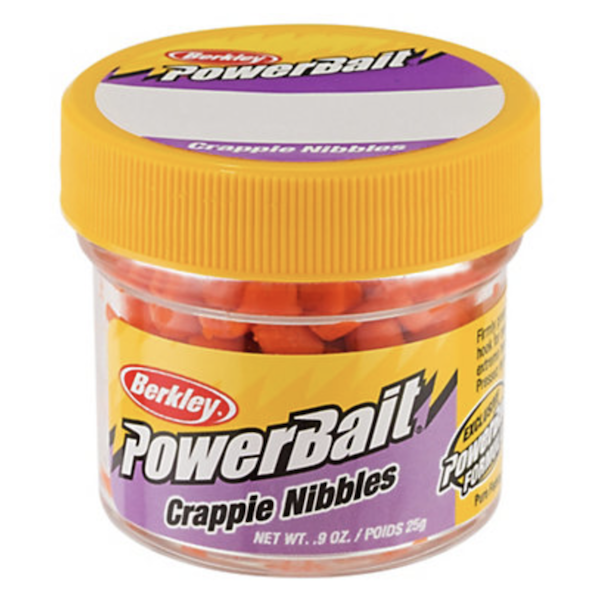 Berk Crappie Nibbles 1oz Flo. Orng, made by Berkley - CNFO Berk Crappie Nibbles 1oz Flo. Orng, made by Berkley - CNFO