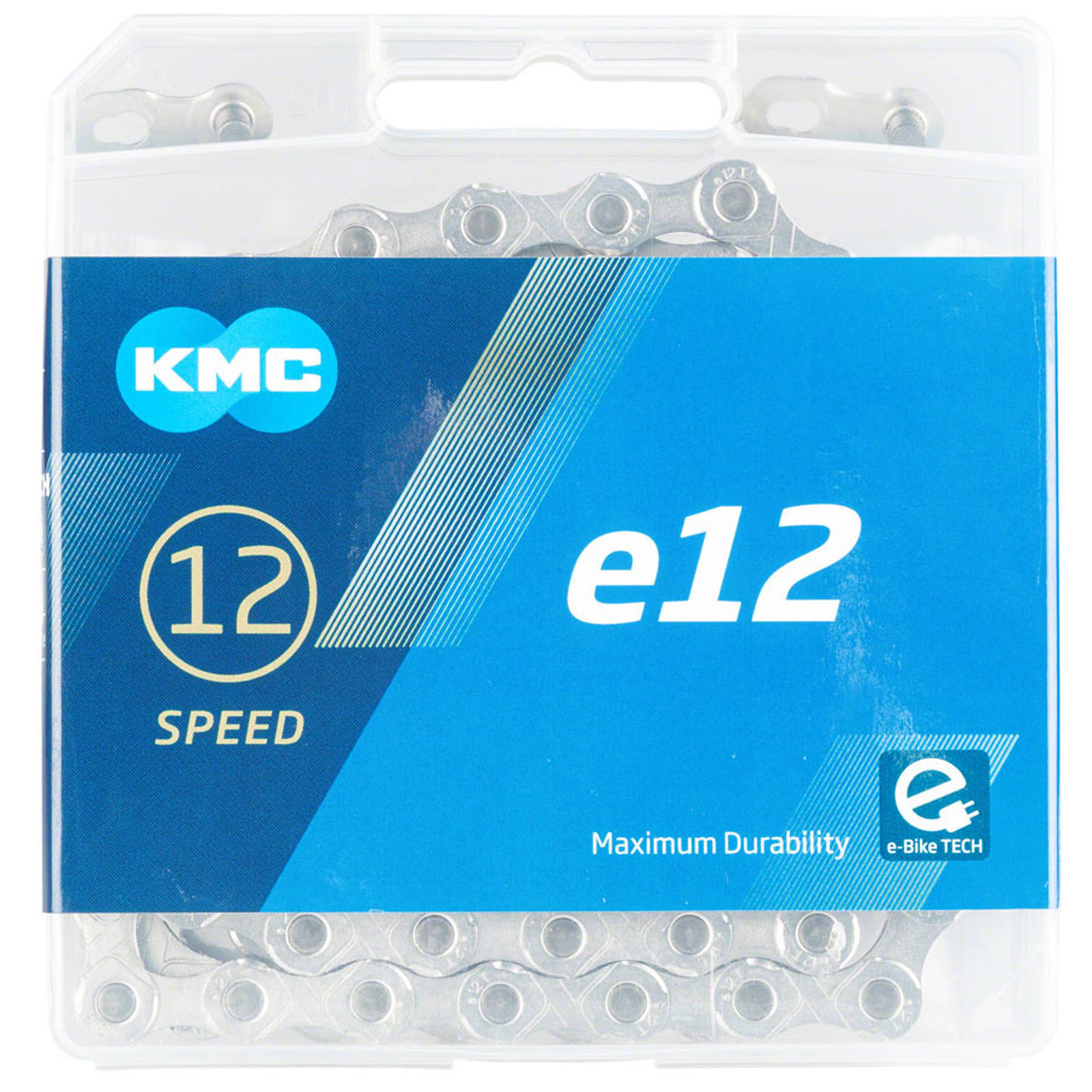 KMC e12 Speed eBike 136L Chain Silver, made by KMC Chain - KMC e12 Speed eBike 136L Chain Silver, made by KMC Chain -